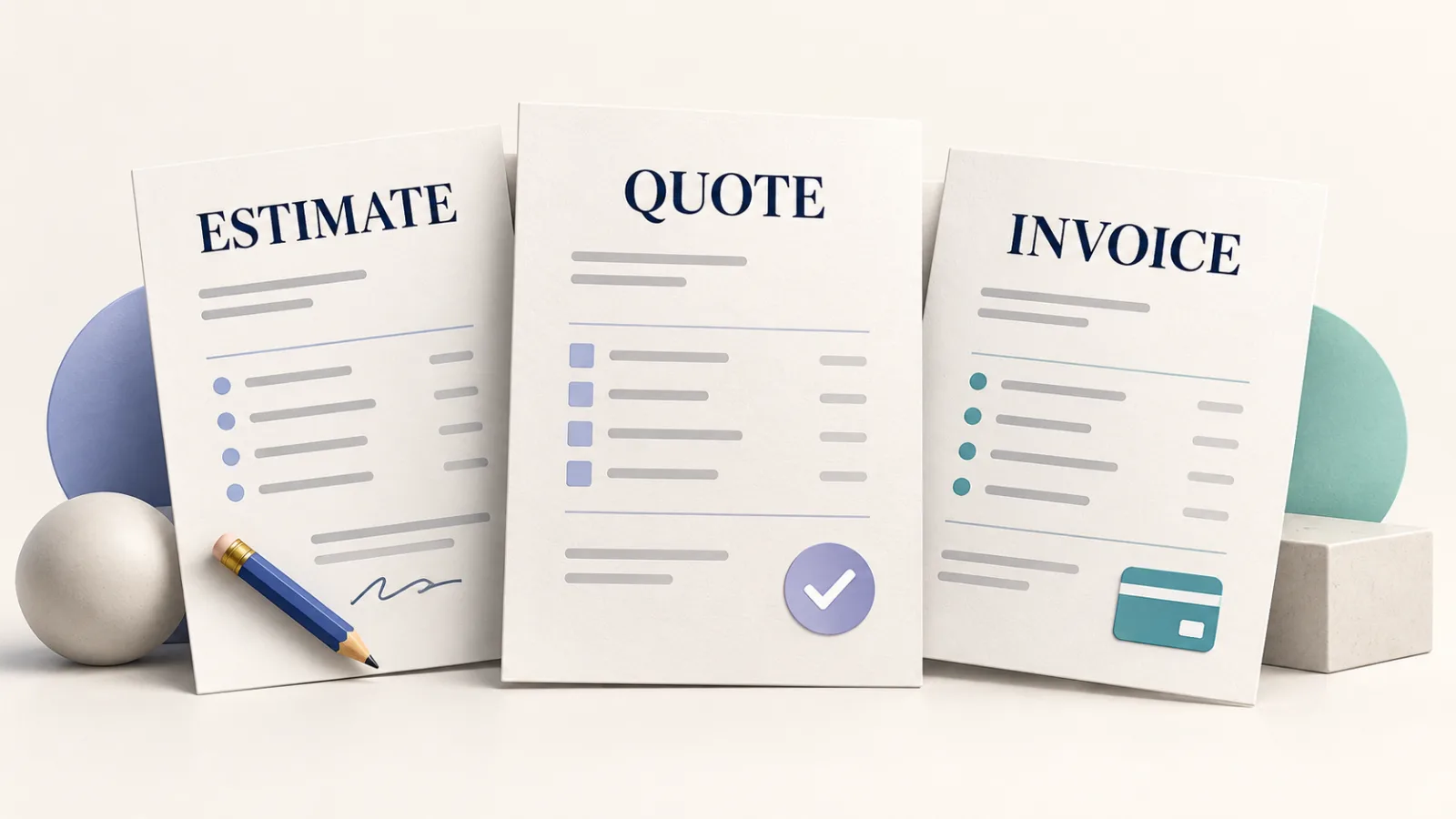 Quote vs Estimate vs Invoice: What's the Difference?