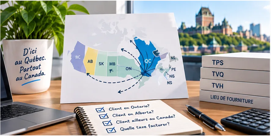 Quelle taxe facturer à un client hors Québec? Comprendre le lieu de fourniture