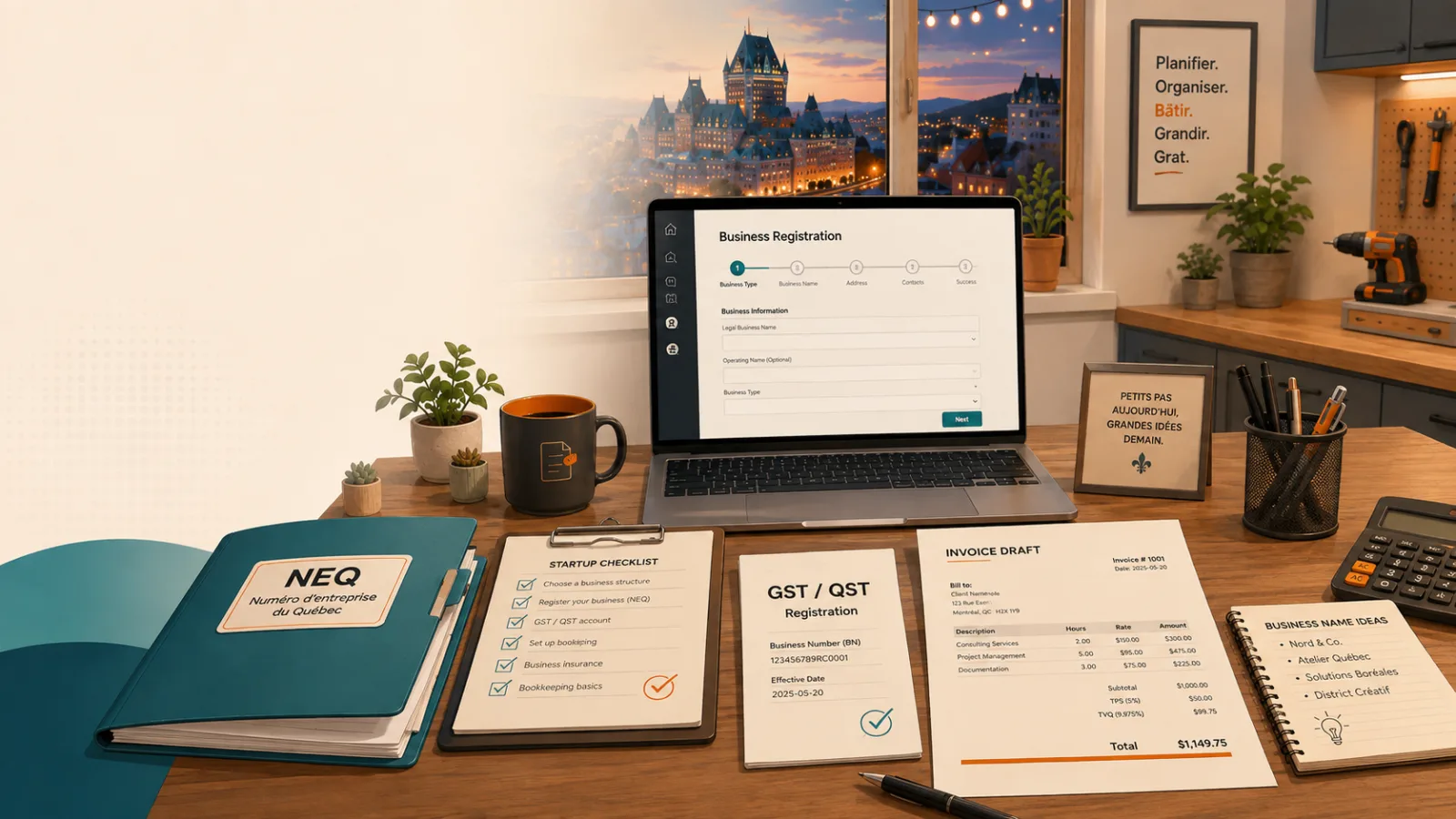 How to Register a Business in Quebec in One Evening (2026 DIY Guide)