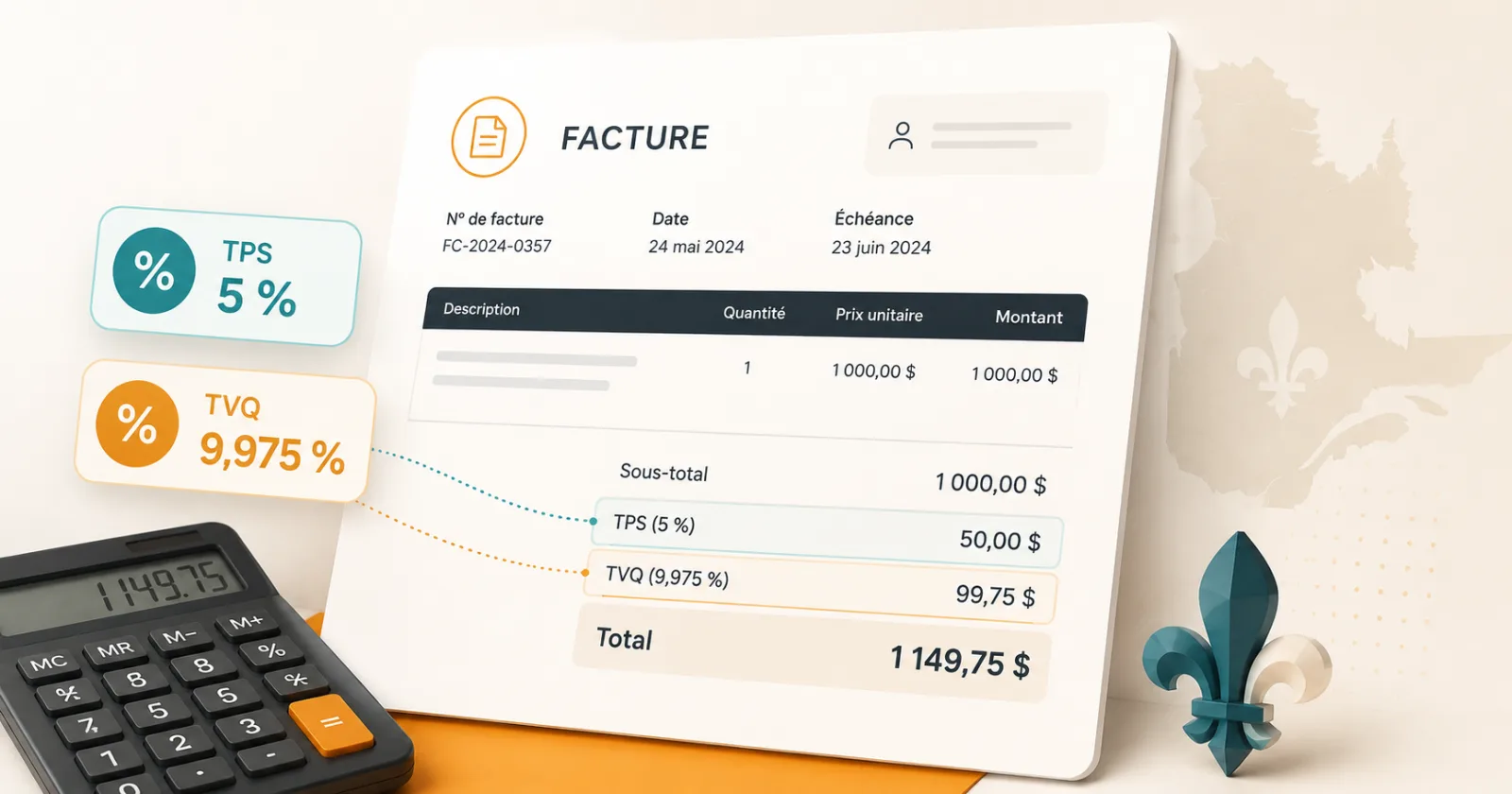 TPS et TVQ : comment les calculer et les facturer correctement